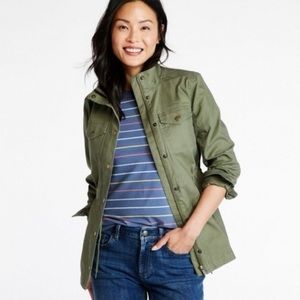 LL Bean Womens Utility Jacket Size Medium Moss Green